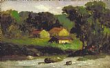Edward Mitchell Bannister Famous Paintings - Rocky Farm, Newport